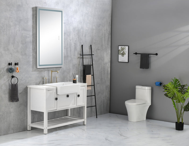 36x24 LED Lighted Bathroom Wall Mounted Mirror with High Lumen+Anti-Fog Separately Control+Dimmer Function