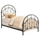 Twin Bed With Curved Headboard And Footboard - Bronze by HouseOfZazla