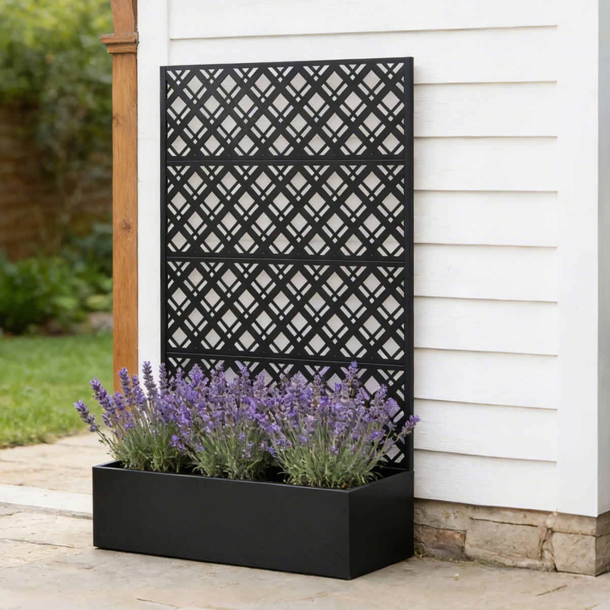 Metal Planter Raised Garden Bed with Trellis, photo 7 of 9