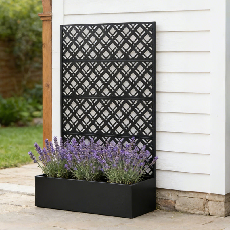 Metal Planter Raised Garden Bed with Trellis, photo 7 of 9
