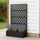 Metal Planter Raised Garden Bed with Trellis