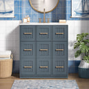 Bathroom Vanity With Undermount Sink, Soft-Close Doors, Drawers, Ceramic Sink by HouseOfZazla