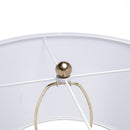 D15x29.5' Gold and White Table Lamp with Round Four Tiered Body