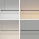 GobekUsa Sleek LED Pendant Lamp for Kitchen Bar Island - Minimalist Thin Rod Design, Metal Construction, Black Finish