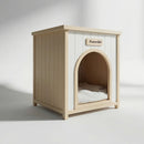 Indoor Dog House With Removable Cushion, Pet House For Cats & Small Dogs - Cream White / Light Yellow by HouseOfZazla