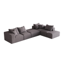 Modern Upholstered Sectional Boneless Couch Set