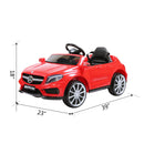 6V Licensed Mercedes Benz AMG Electric Vehicle, Kid Ride on Car with Parental Remote Control, MP3 Player Headlights Opening Doors for Children 3-8, Red