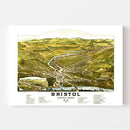 Vintage Map of Bristol, New Hampshire 1884