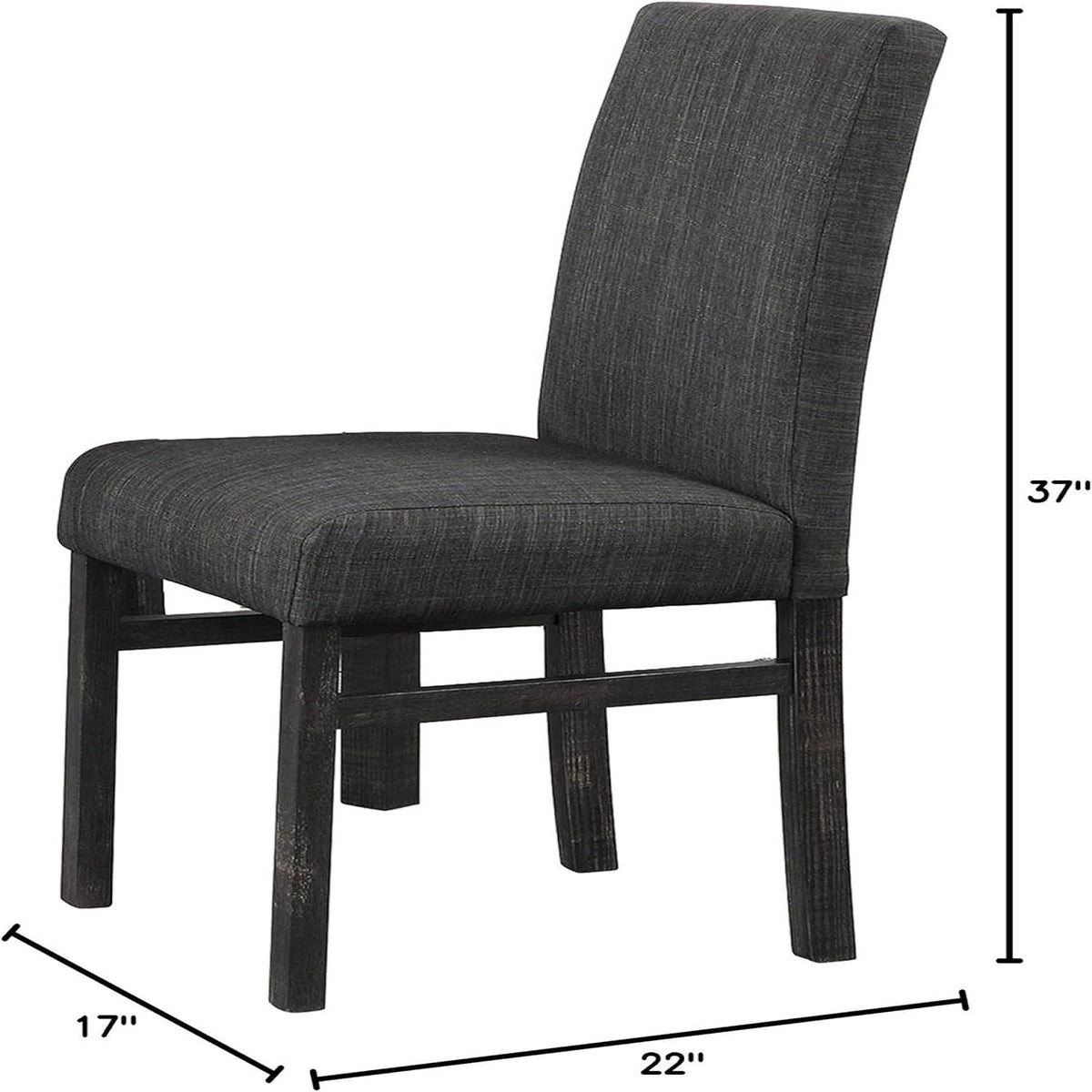 5 Piece Transitional Dining Set With Table And Upholstered Chairs, photo 4 of 17