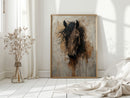 Rawhide Gaze Textured Horse Portrait