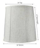 14"x16"x17" Tall Drum Lampshade Textured Oatmeal Fabric, Large Softback Cylinder for Tall Table Lamps