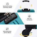 Hardshell Luggage Sets 3 Pieces Spinner Suitcase With Tsa Lock Lightweight 20" 24" 28" - Antique Blue Green by HouseOfZazla