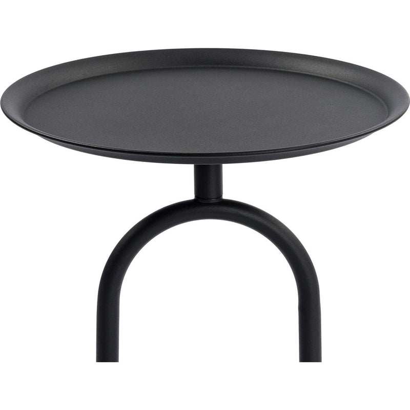 Lantern-shaped Metal End Table, Small Round Side Table, Modern Coffee Drink Cocktail Table, Small Accent Pedestal Table for Living Room Corners Small Spaces, 24'' Height