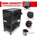 3-Tier DIY Detachable Utility Cart With Steel Pegboard by HouseOfZazla