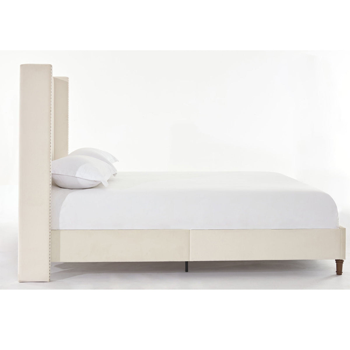 Peyton - Upholstered Bed With 54" High Headboard, Traditional Hand Buttoned Tufting, photo 8 of 40