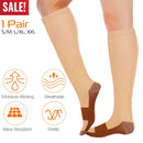 Unisex Copper Compression Socks Women Man Durable Hose Graduated Support Socks for Running Nursing Shin Splints Edema Swelling Recovery
