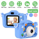 Dinosaur Kids Selfie Camera Cartoon Camera 48MP 1080P HD Digital Camera with Cartoon Case Card Reader 32G MMC Card for Boys Girls Aged 6+ Years Old