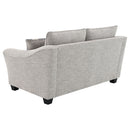 Lido - Upholstered Loveseat With Tapering Block Legs - Light Gray by HouseOfZazla