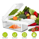 12 In 1 Vegetable Chopper with Container Kitchen Food Slicer Dicer Grater Peeler Egg Separator Hand Protector for Onion Salad Potato