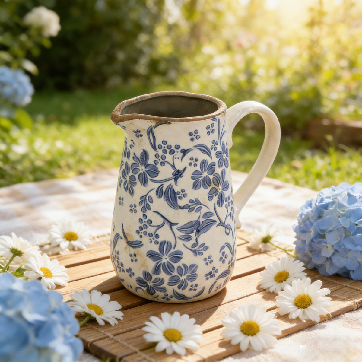 Ceramic Pitcher Vase With Handle, photo 6 of 8