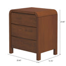 Lionel - Nightstand 3 Drawer Bed Side Table - Brown by Unique Piece Furniture