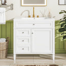 Bathroom Vanity With Top Sink, 2 Drawers And Tip Out Drawer by HouseOfZazla