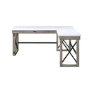 Talmar - Marble Top & Rustic Writing Desk With Lift Top - Oak by HouseOfZazla