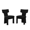 Armless Curved Back Accent Chairs by Unique Piece Furniture