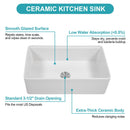 Kitchen Sink Workstation 33" Single Bowl Sink With Work Surface - White by HouseOfZazla
