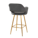 Margarite - Contemporary Fixed Height Counter Stool With Footrest (Set of 2) With Square by HouseOfZazla