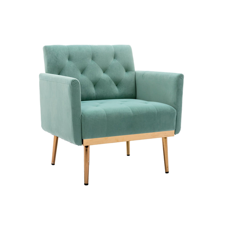 Accent Chair, leisure single sofa with Rose Golden feet
