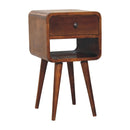 Mini Chestnut Curve Lower Bedside Nifhtstand by HouseOfZazla