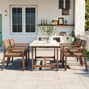 U_STYLE 5-Piece Outdoor Acacia Wood Dining Set by HouseOfZazla