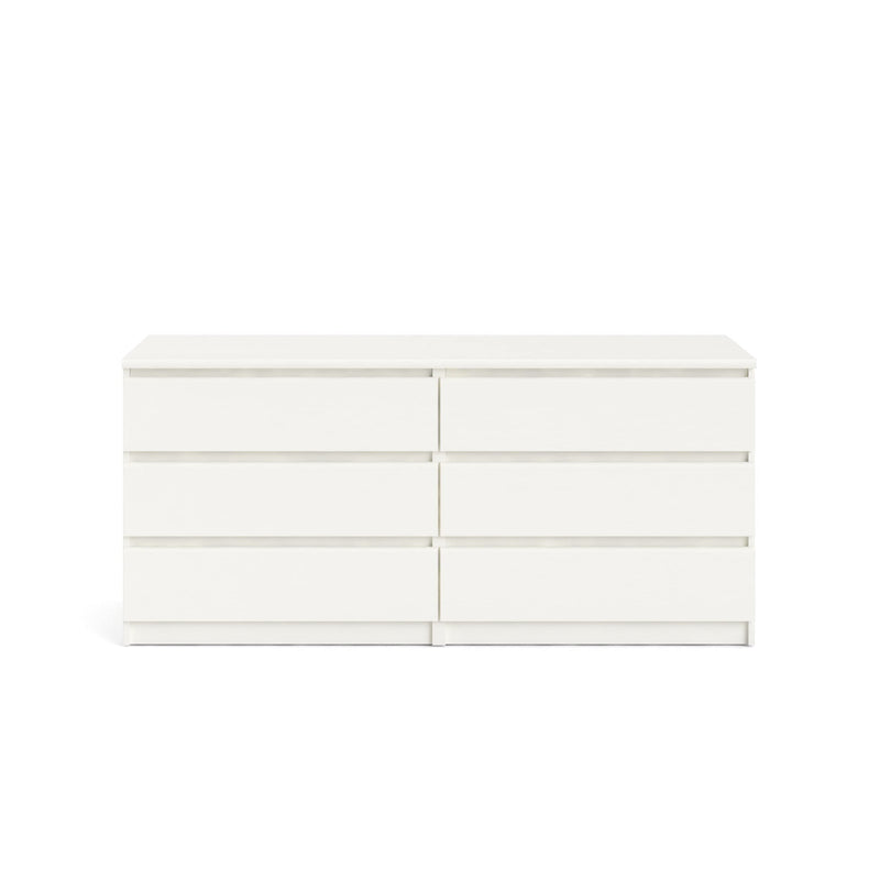 6 Drawer Double Dresser for Bedroom Living Room Hallway,white