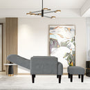 Living Room Sofa Single Chair And Ottoman, Modern Multi-Function Fabric Living Room Sofa Lounge Chair Bed And Stool. Soft Leisure Single Chair Adjustable Into 5 Angles With Sofa Bed by HouseOfZazla