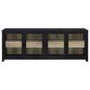 Denison 79-inch 4-door TV Stand Media Console Black