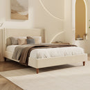Upholstered Modern Platform Bed With Wingback Headboard by HouseOfZazla