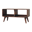 Curved Double Slot Media Unit - Dark Brown by Unique Piece Furniture