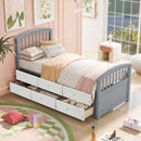 Platform Storage Bed Solid Wood Bed With 6 Drawers by HouseOfZazla