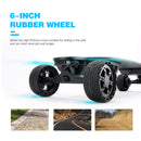 All terrain dual 1000x2 hub motor electric skateboard with 32mph max speed,25miles range,9600mah battery.