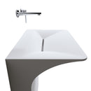 Modern Wall-Mounted Solid Surface Pedestal Sink by HouseOfZazla