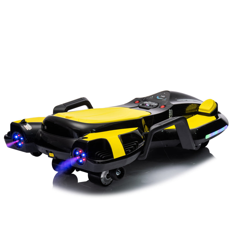 24V Kids Ride On Electric scooter w/ helmet knee pads,24v ride on toy for kids,Spray function,2WD 400w wheel-hub motor,5.59-6.84MPH,Gravity Steering,Use for 1-2 hours,Exercise your child age 6+.