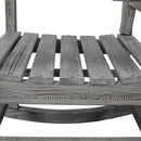 Wooden Oversized Porch Rocker Chair With Wide Seat and Tall Backrest
