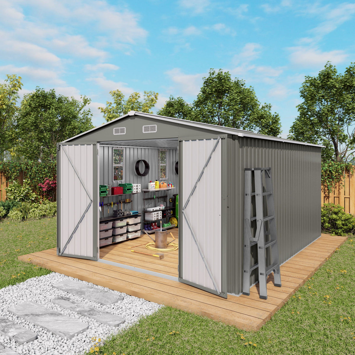 Outdoor Storage Shed With Lockable Doors, photo 7 of 39