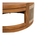 27.95" Acacia Wood Outdoor Coffee Table with Handwoven Rope Accent by HouseOfZazla