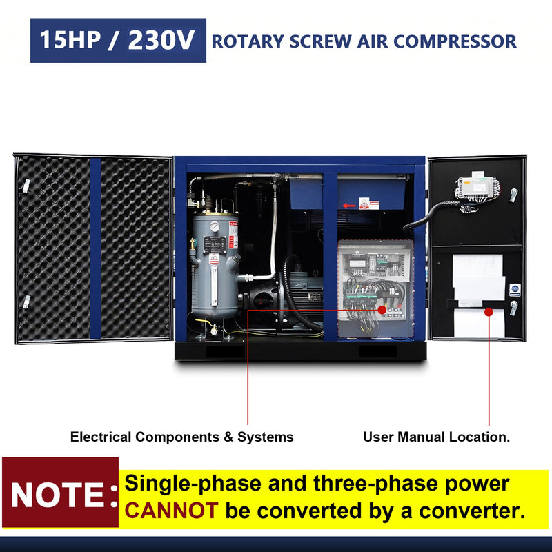 15HP Rotary Screw Air Compressor, photo 7 of 10
