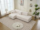 Jessica - Lamb Wool Sectional Sofa With Chaise, Versatile Configuration by HouseOfZazla