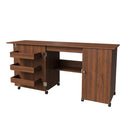 57.5" Foldable Sewing Machine Table with Storage & Casters