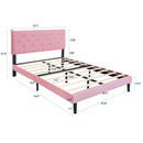 Modern Upholstered Platform Bed Frame With Button Tufted Fabric Headboard by HouseOfZazla