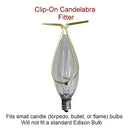 4"W x 4"H Down White Clip-on Sconce Half-Shell Lampshade